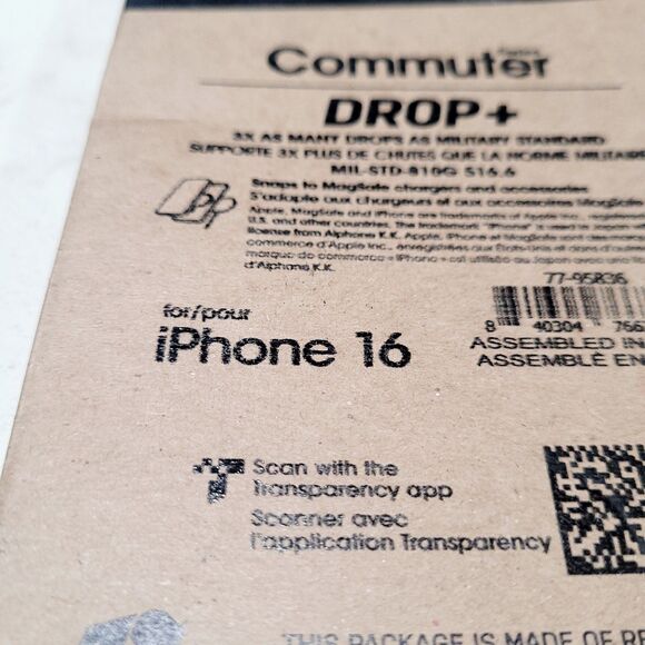 OtterBox COMMUTER Series Drop+ MagSafe Case for Apple iPhone 16 77-95836 NEW - Picture 4 of 6